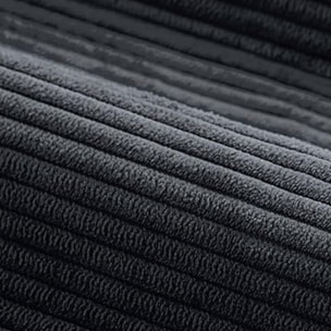 BURGESS Canapé d'angle 5-6 places avec méridienne modulable en velours côtelé beige