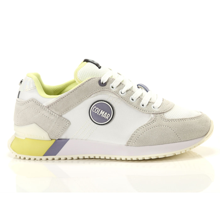 Sneakers Colmar Travis Plus Fit 089 White Yellow Purple Bianco