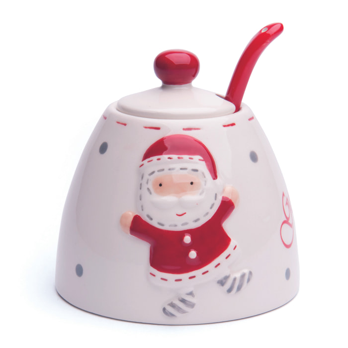Sucrier Excelsa - Santa Claus, Céramique Blanche