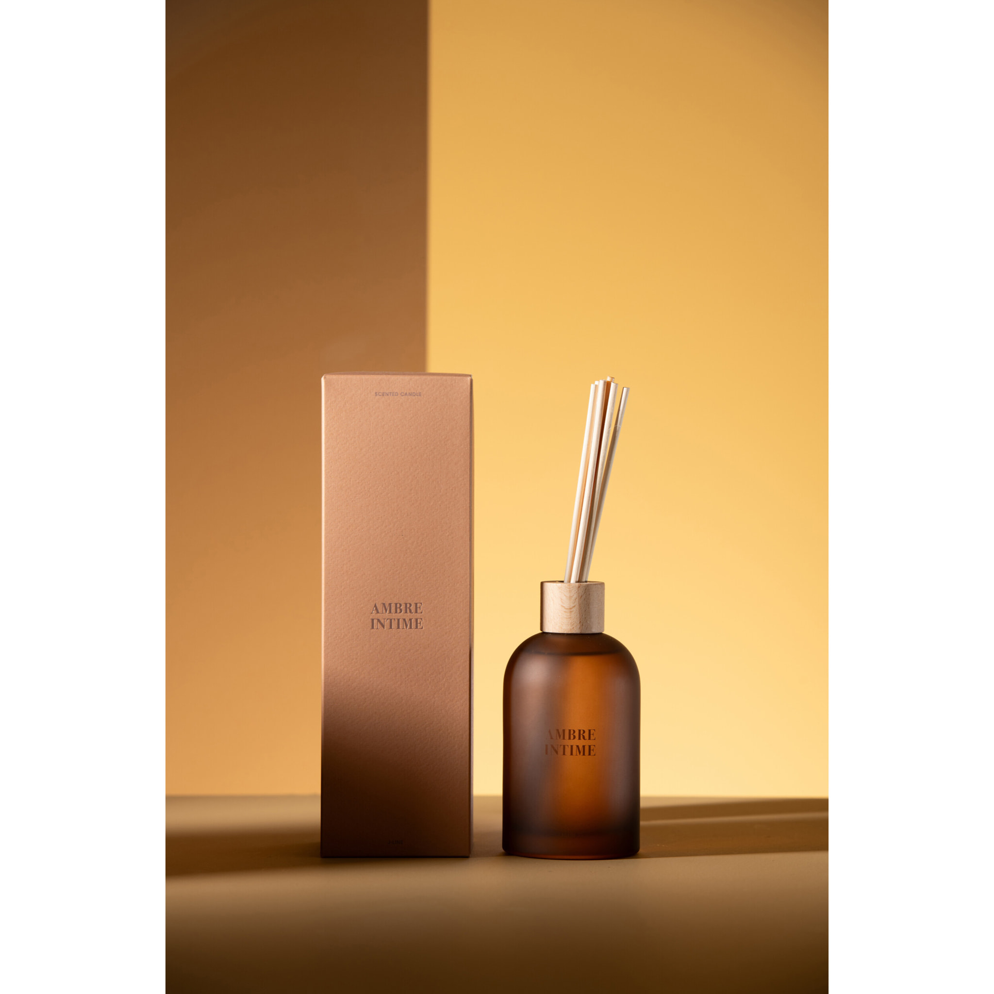 J-Line Bâtonnets parfumés  Accords Essentiels - Ambre Intime - ocre - 250ml