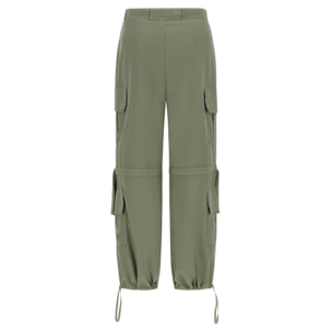 Pantaloni cargo con doppie tasche e coulisse intermedia
