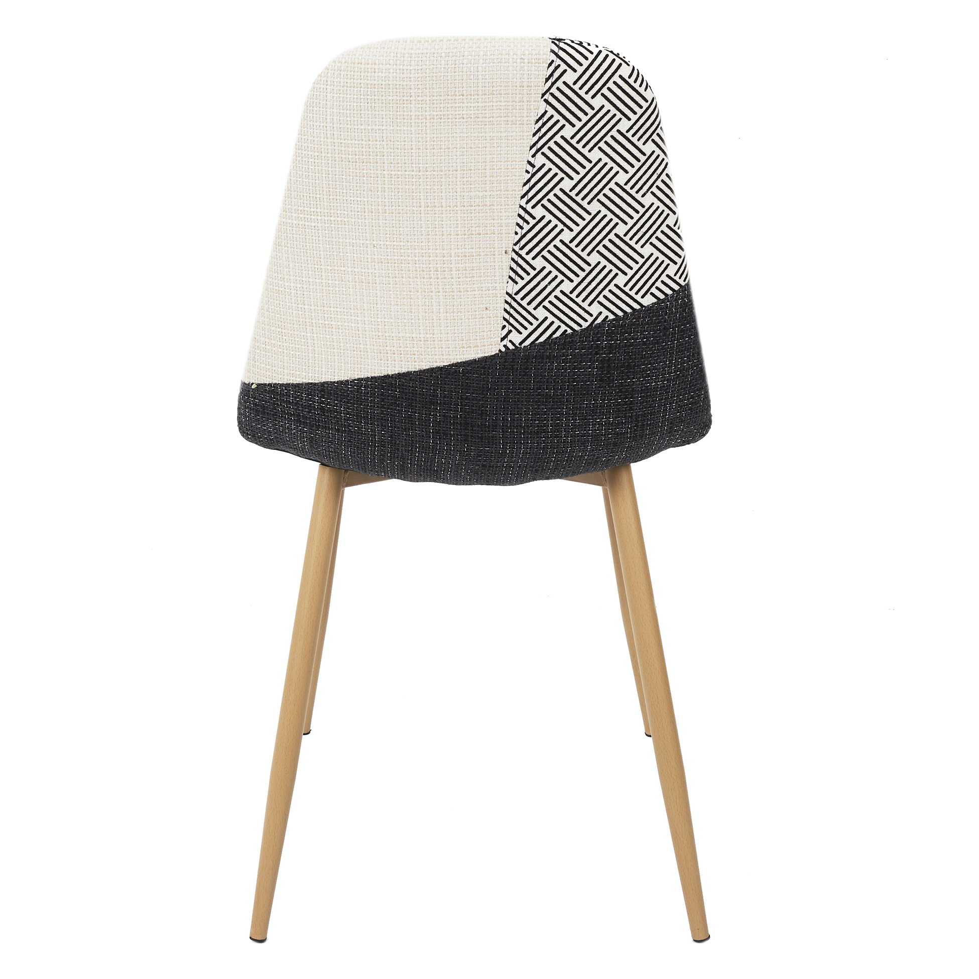 Chaise First Patchwork Noir Et Blanc - Lot De 4