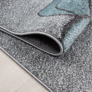 KIDS - Tapis enfant à motif ourson bleu - KID0580BLE