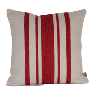 Coussin coton épais style Rustique - Rouge