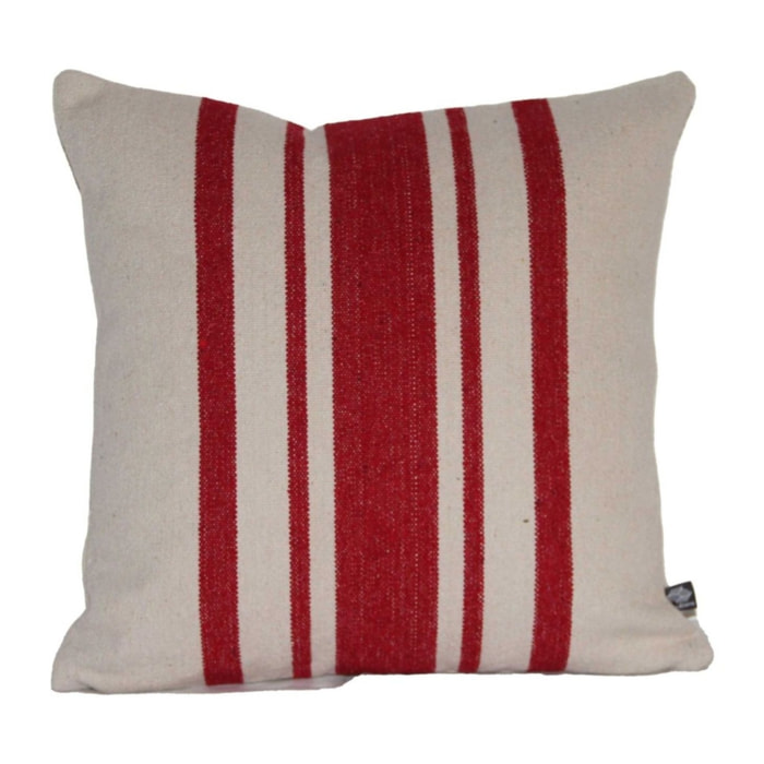 Coussin coton épais style Rustique - Rouge
