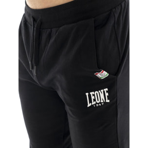 Pantalone sportivo invernale da uomo con polsino con logo piccolo "Basic"