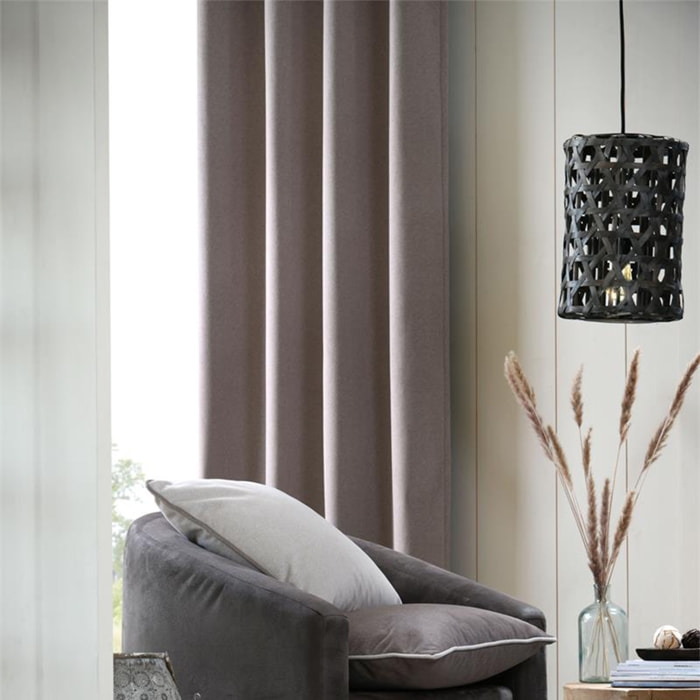 Rideau isolant à œillets pour un intérieur confortable et élégant - Naturel