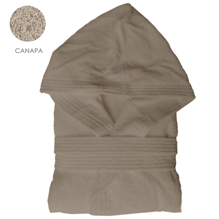 Accappatoio unisex con cappuccio e tasche