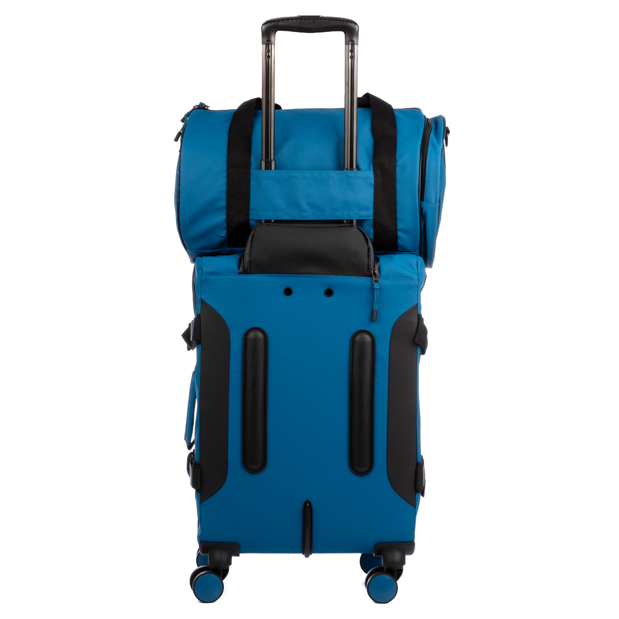 Juego de 3 maletas flexibles de tejido repelente al agua, reflectantes y de alta durabilidad.