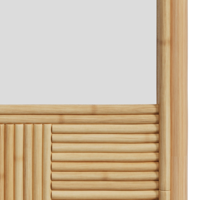 Miroir carré en rotin 40,5 cm - Bolio