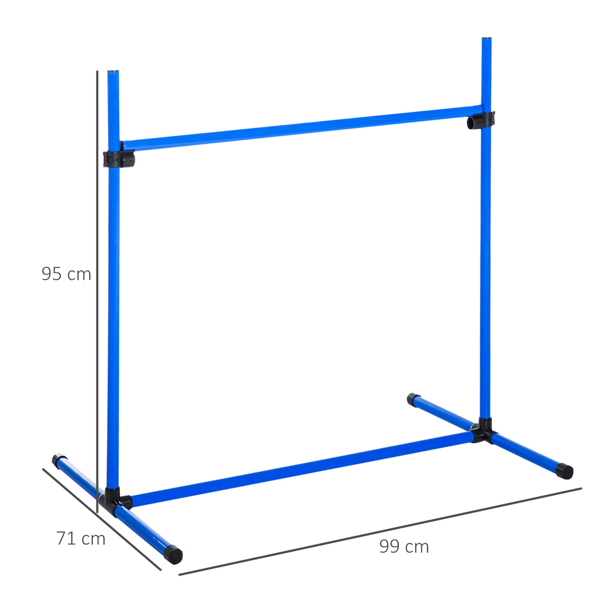 PawHut Set di 4 Ostacoli Regolabili Agility Dog per Addestramento Cani con Borsa da Trasporto, 99x71x95cm