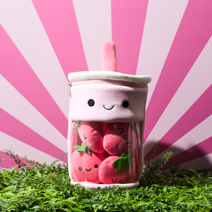 Peluche Bubble Tea Kawaii Fraise
