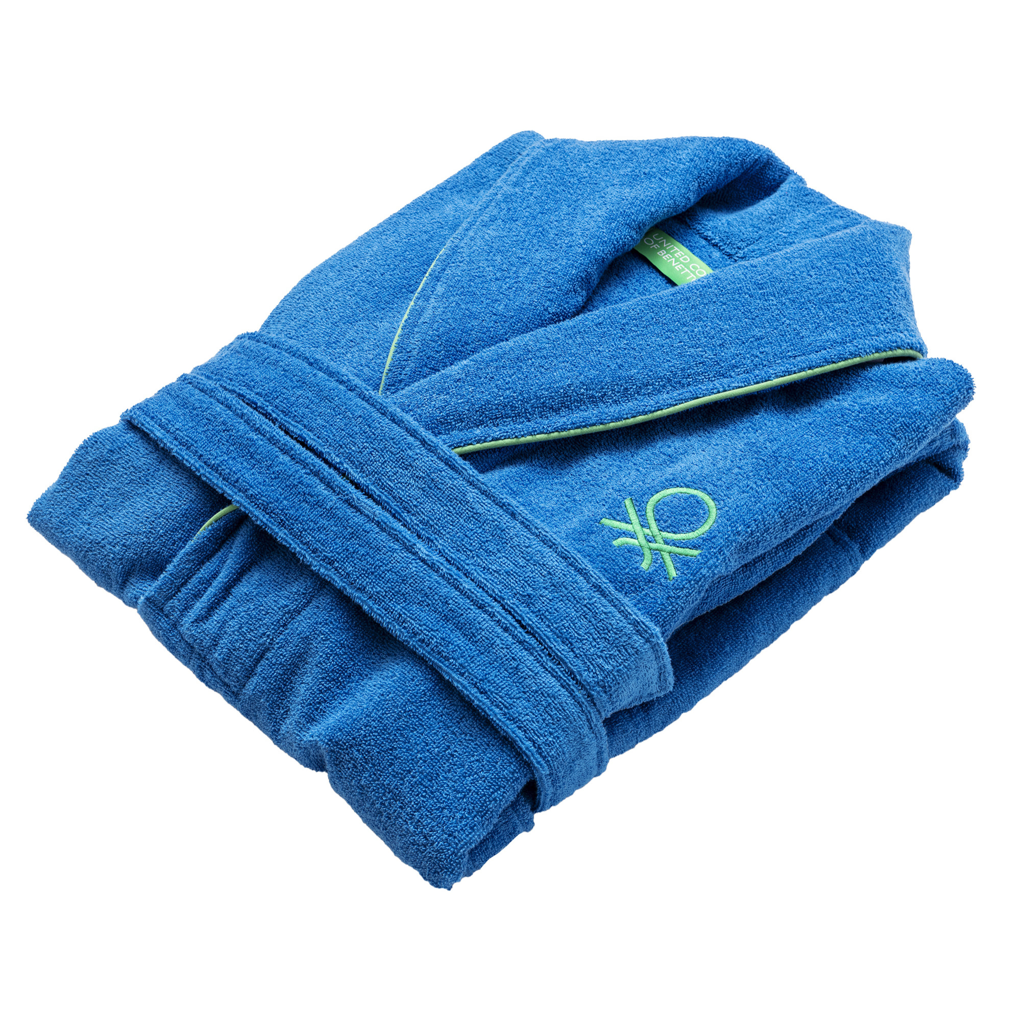 Albornoz 360gsm 100% algodón color azul rainbow benetton