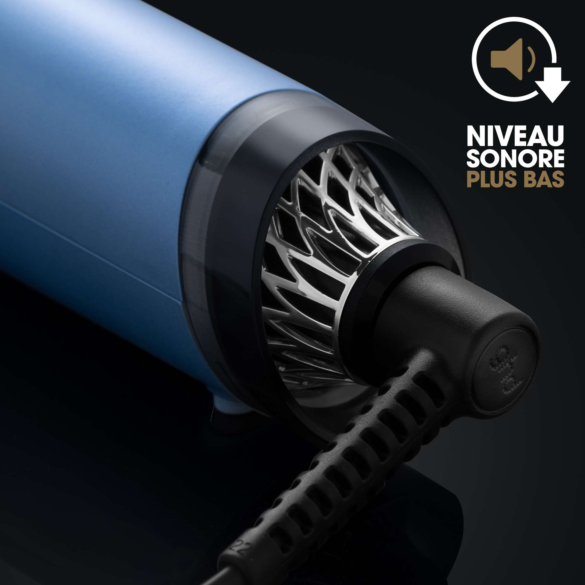 Coffret lisseur ghd chronos et sèche-cheveux ghd helios bleu glacier et son vanity beauté