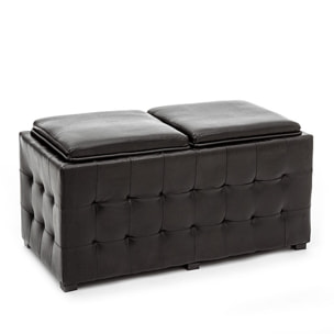 Tomasucci doppio pouf poggiapiedi DIZZY BLACK nero