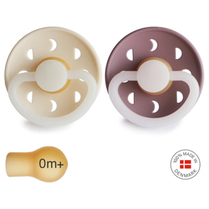 Frigg Pack 2 Chupetes Night Latex Moon Phase