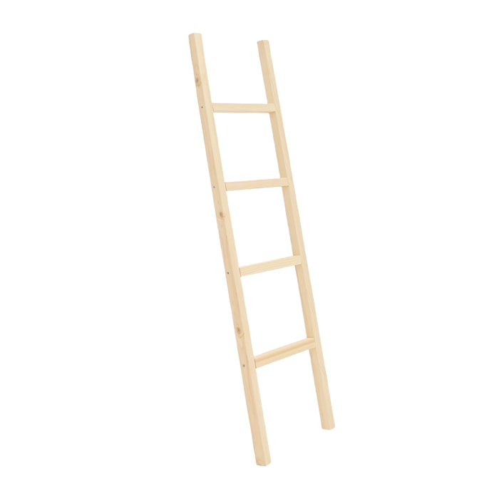 Échelle en bois massif ton naturel 150x41cm Hauteur: 150 Longueur: 41 Largeur: 3.5