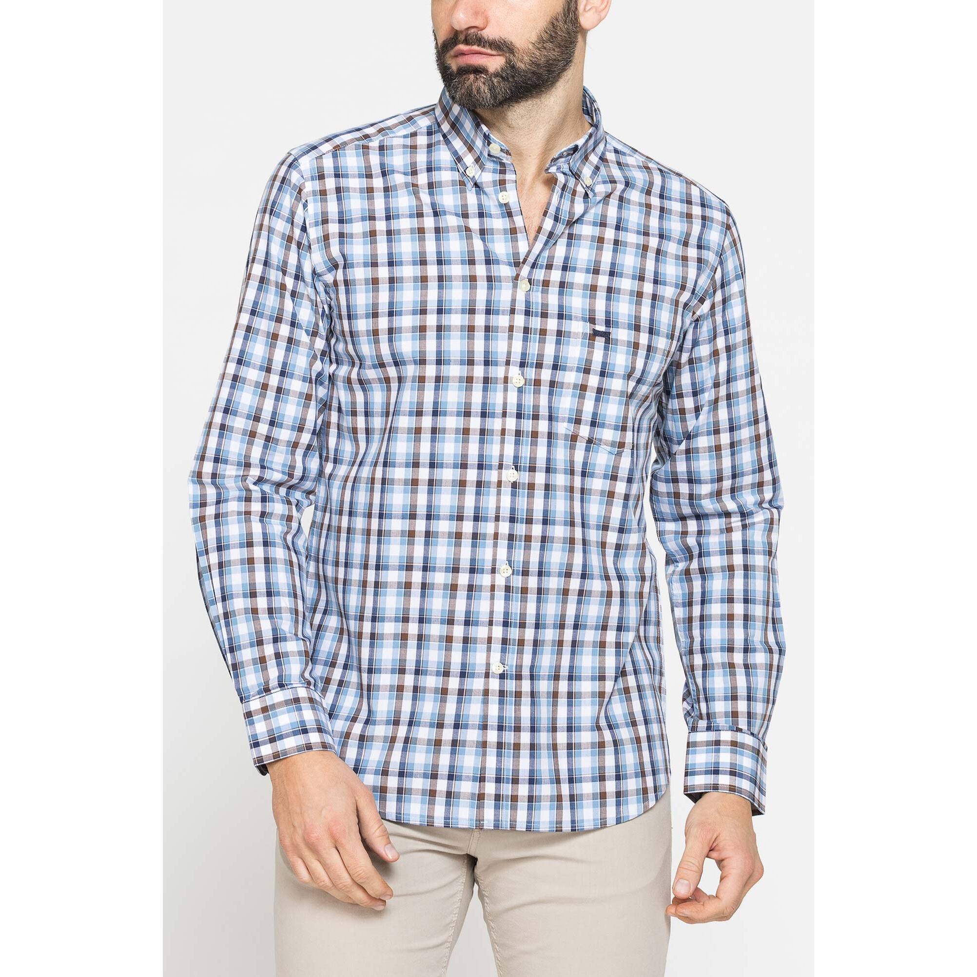 CAMICIA BUTTON-DOWN CON MANICA LUNGA E TASCHINO