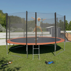 Trampoline Diam 4,27 m avec filet de sécurité et échelle