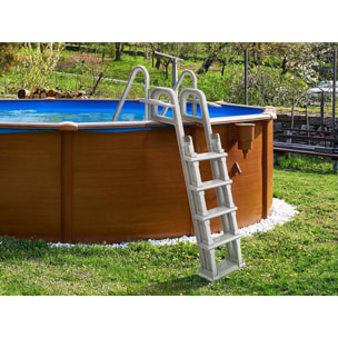 Escalier double piscine "Mario" avec système de sécurité enfant