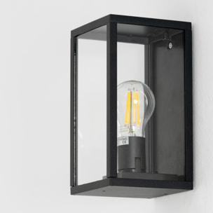 FORLIGHT Pristol Apliqiue rectangular para bombilla E27 en color negro