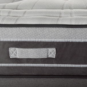 Matelas Divin Hybride, 28 cm, Soutien Ferme, Ressorts Ensachés & Mémoire de Forme, Aération Optimale