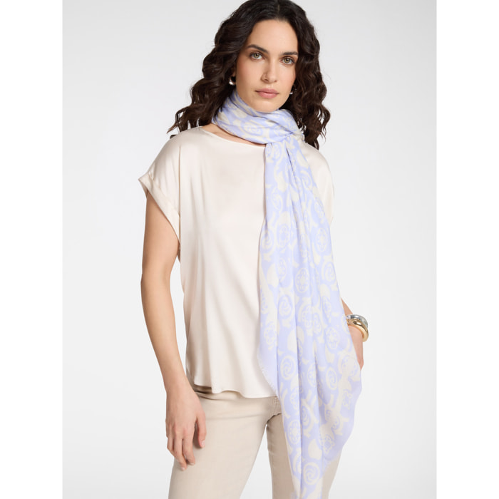 Elena Mirò - Sciarpa in modal stampato - Viola