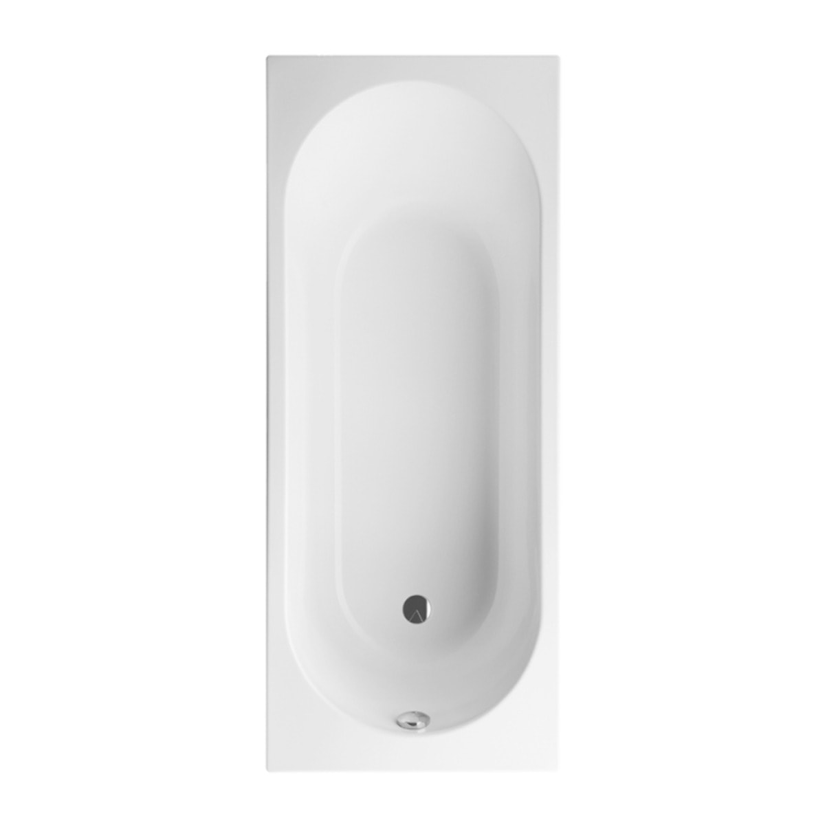 Bañera derecha con patas 170x75 cm, color blanco VILLEROY & BOCH O.Novo + Mampara de baño izquierda Raywall cromada AURYS