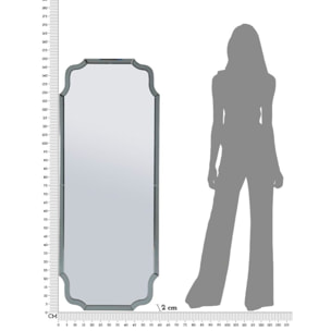 SPECCHIO DA MURO ISTANBUL GRIGIO CM 60X2X150 (MISURA SPECCHIO CM 54X143,5)