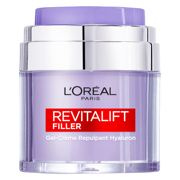 L'Oréal Paris Revitalift Filler Gel-Crème Repulpant Acide Hyaluronique, Céramides, Niacinamide & Glycérine 50 ml