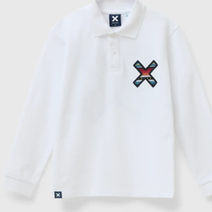 POLO MANGA LARGA KIDS CLASSIC BLANCO