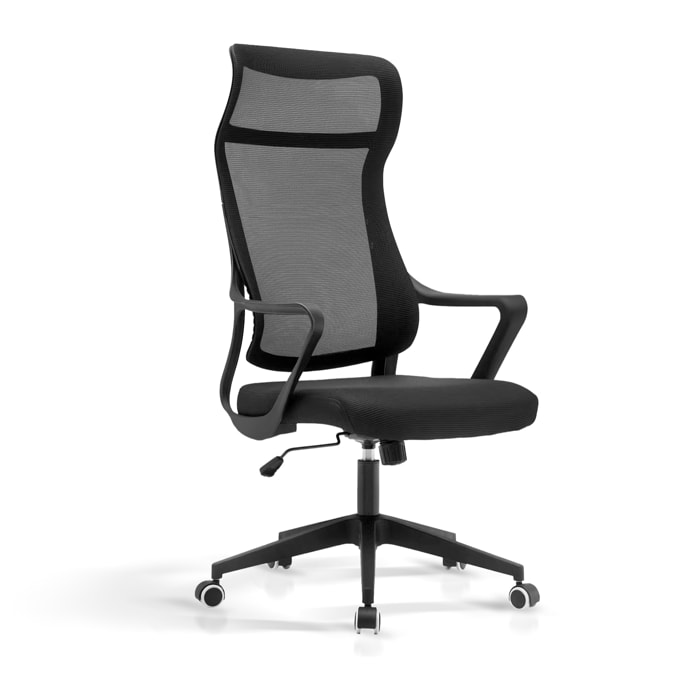 Silla de estudio Remi tela negro 127x67x69 cm