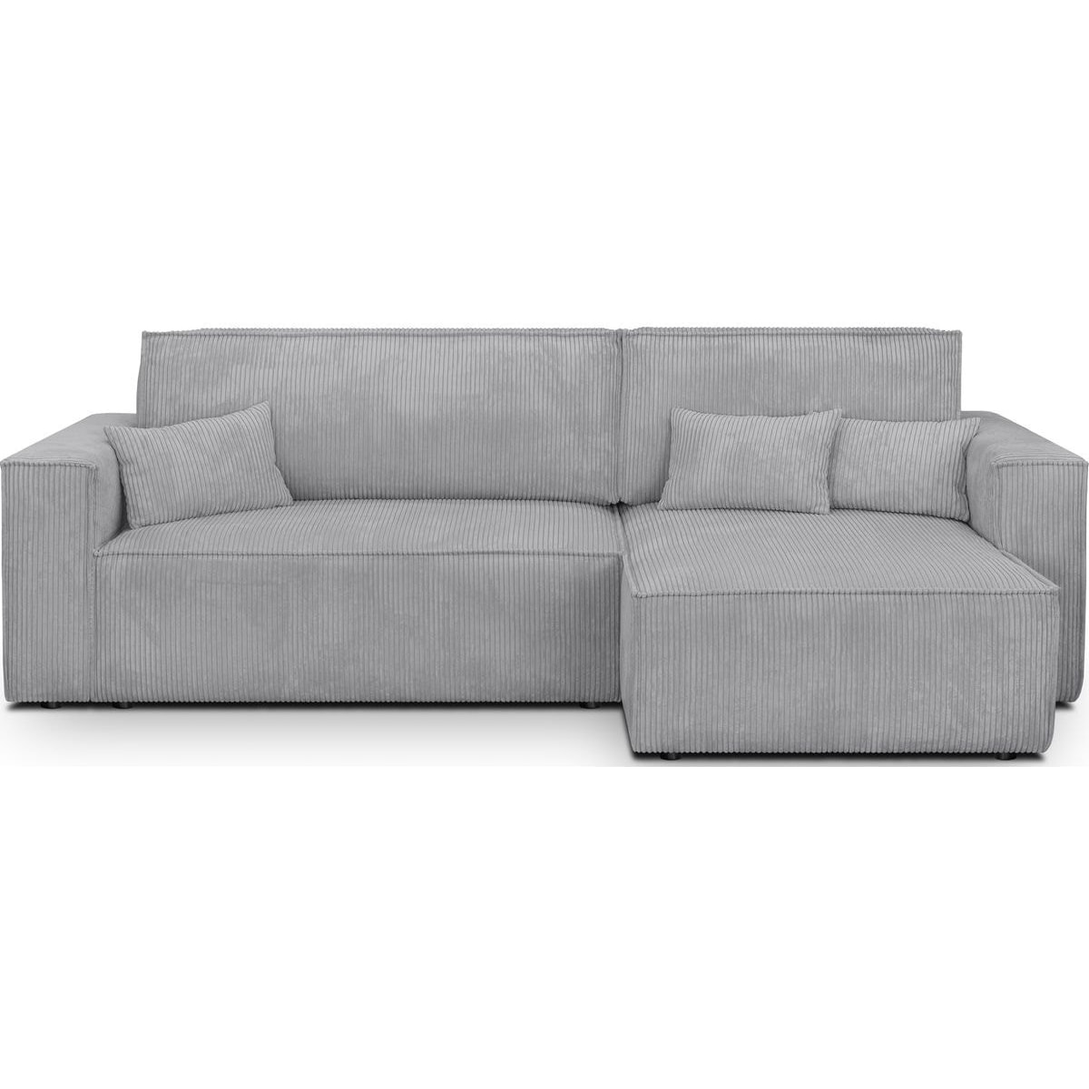 Canapé d'angle convertible 4 places en velours côtelé - LIVIA