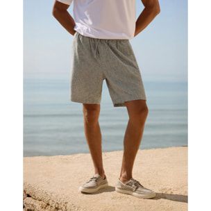 Bermuda Lino Azul - Damiano