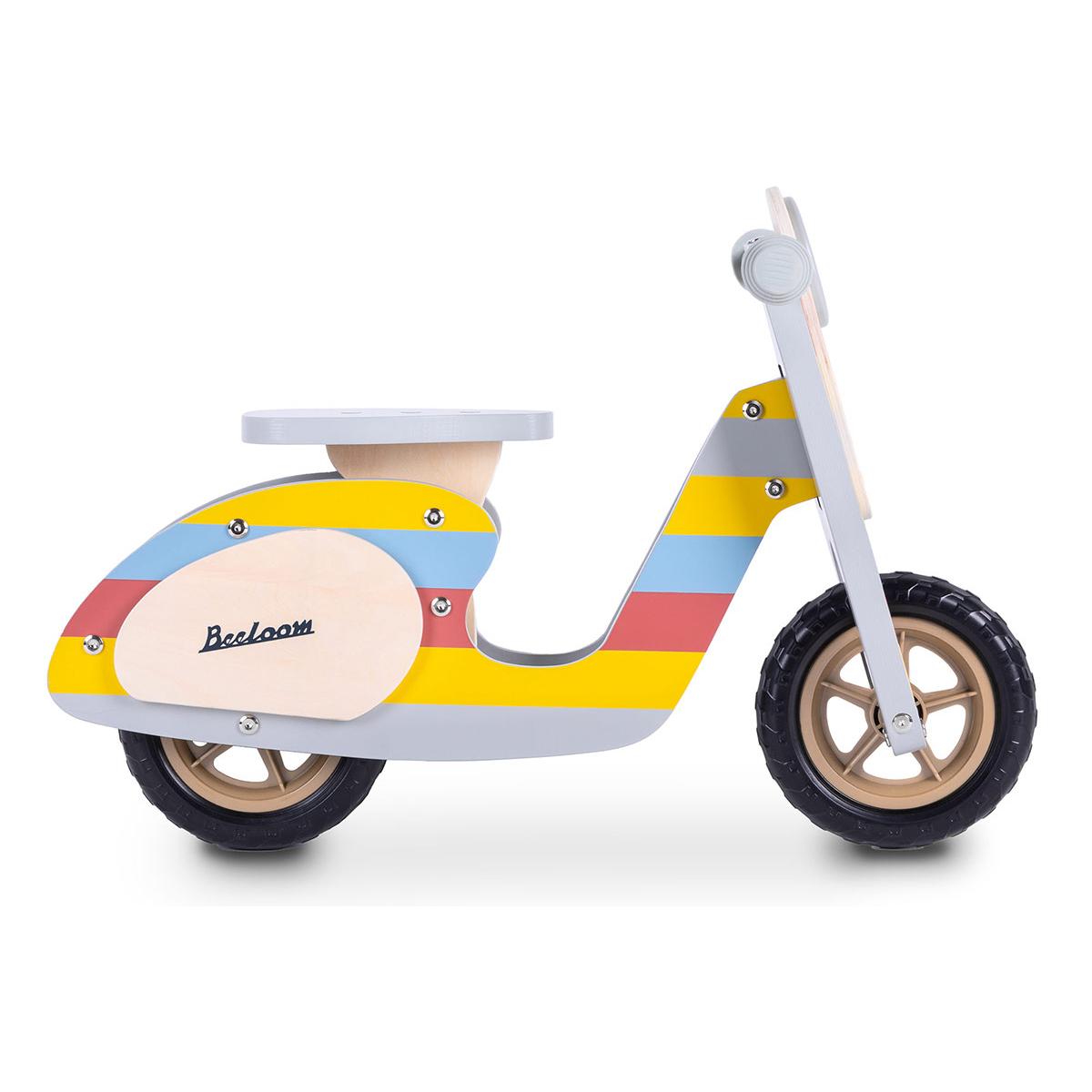 Moto sin pedales RAINBOW SCOOTER correpasillos infantil de madera diseño multicolor