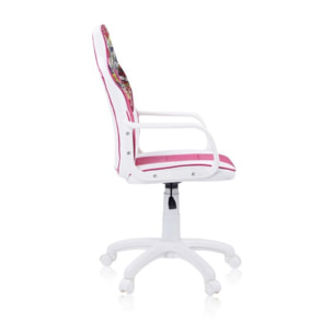 Silla gaming DRW Sticker - Blanco - Rosa DRW