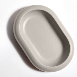 Porte-savon ZAC en polyresine – finition greige mate, design moderne