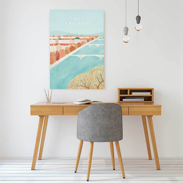 Tableau ville prague vintage  Tableau alu Dibond