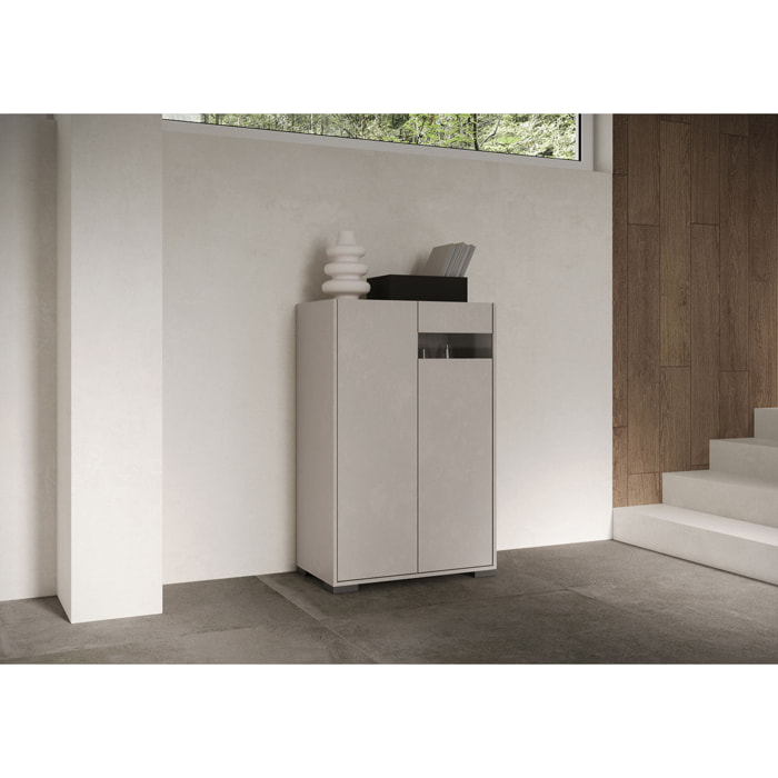 Buffet haut 2 portes 70x35x110 cm Riflesso cachemire