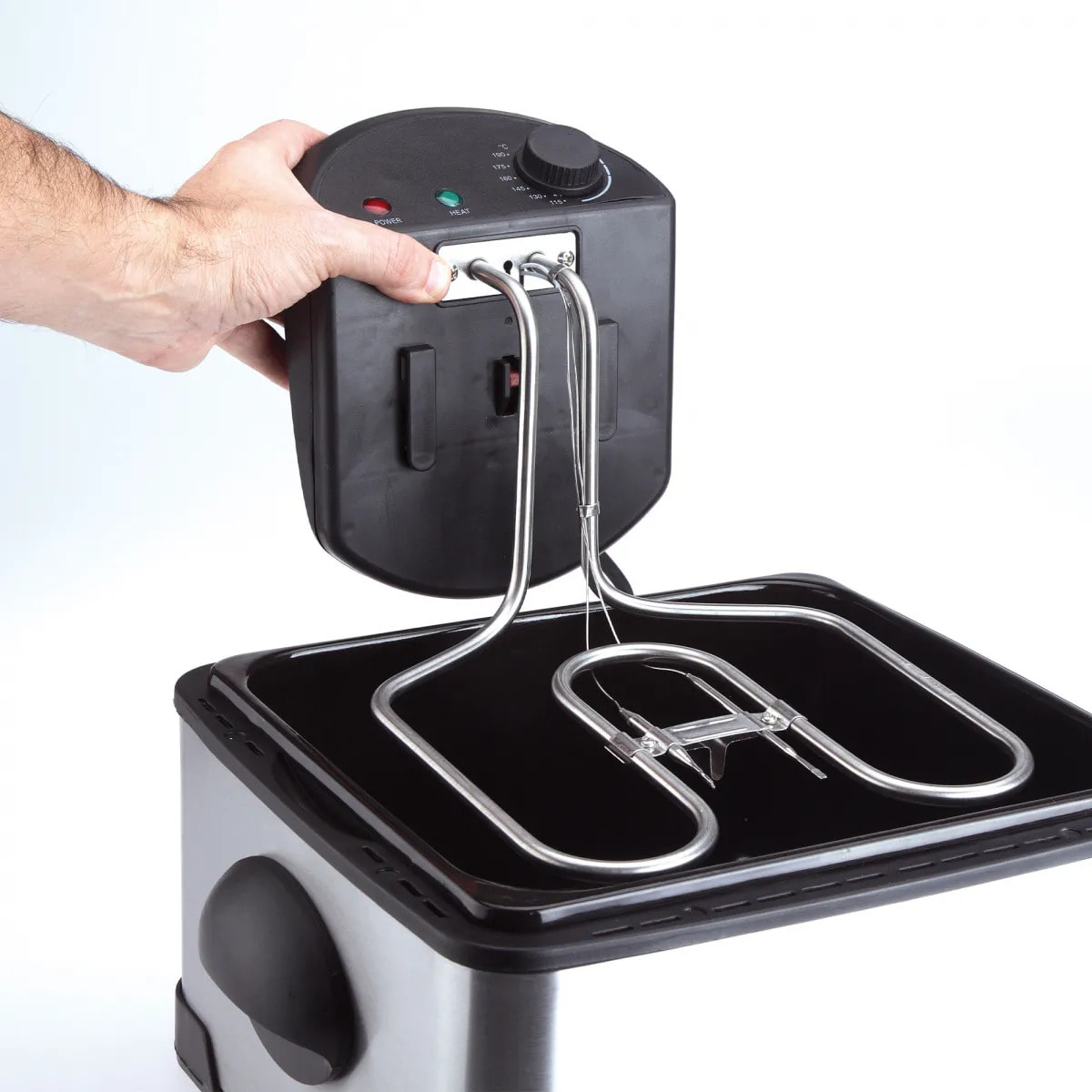 Freidora aceite JATA FR700 de 3,2 litros. Temperatura regulable. Cuba extraíble. Fácil limpieza