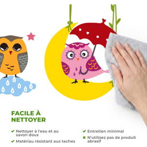 Stickers Muraux décoration adhésifs Hiboux sur Lianes