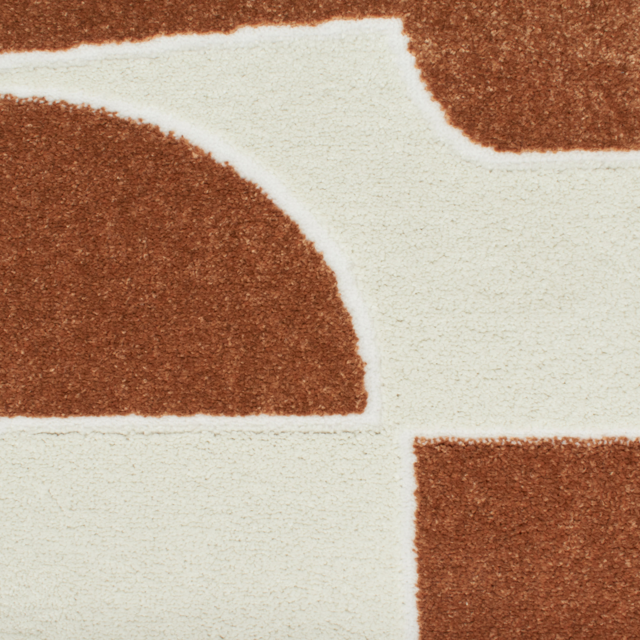 MEMPHIS - Tapis géométrique en polypropylène motif marron