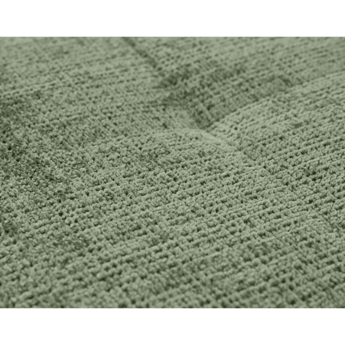 Rune - canapé panoramique d'angle gauche 7 places en velours texturé - Vert sauge