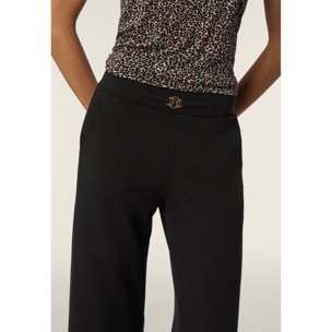 Pantalone donna wide leg in felpa di viscosa