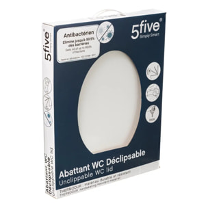 Abattant WC antibactérien blanc