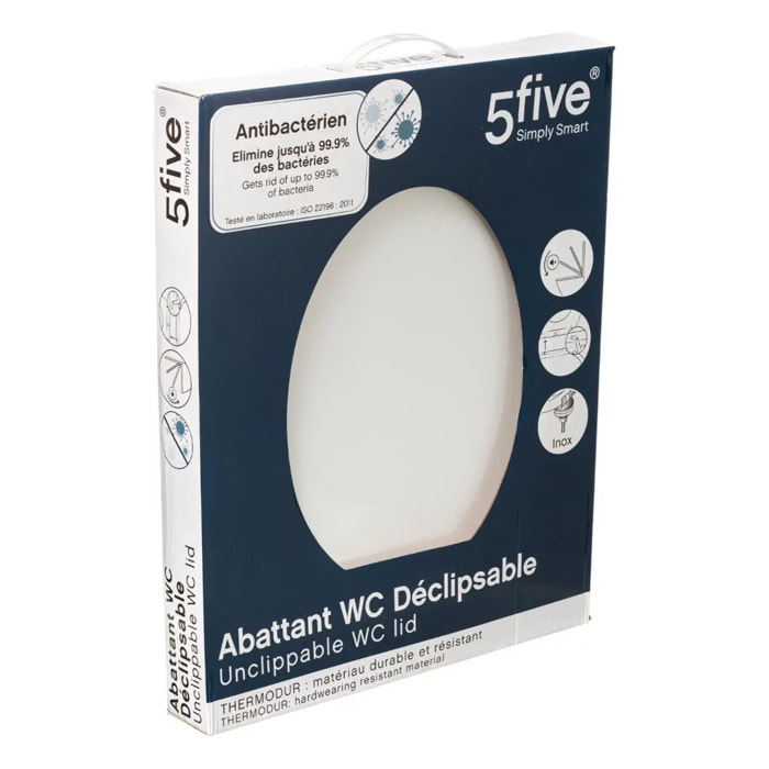 Abattant WC antibactérien blanc