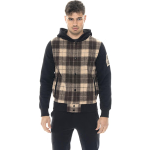 Sudadera con capucha de invierno para hombre Leone 1947 Vintage Dept. en tela.