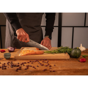 Coltello da chef "Gyuto" Hashi Damas - acciaio damasco giapponese - lama: 20 cm