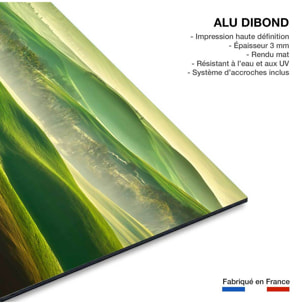 Tableau nature collines brumeuses Tableau alu Dibond