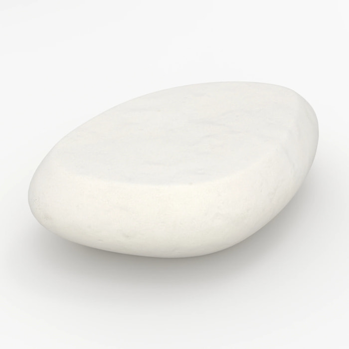 Table basse ovale écrue en fibre d'argile effet béton 105 cm - Maui